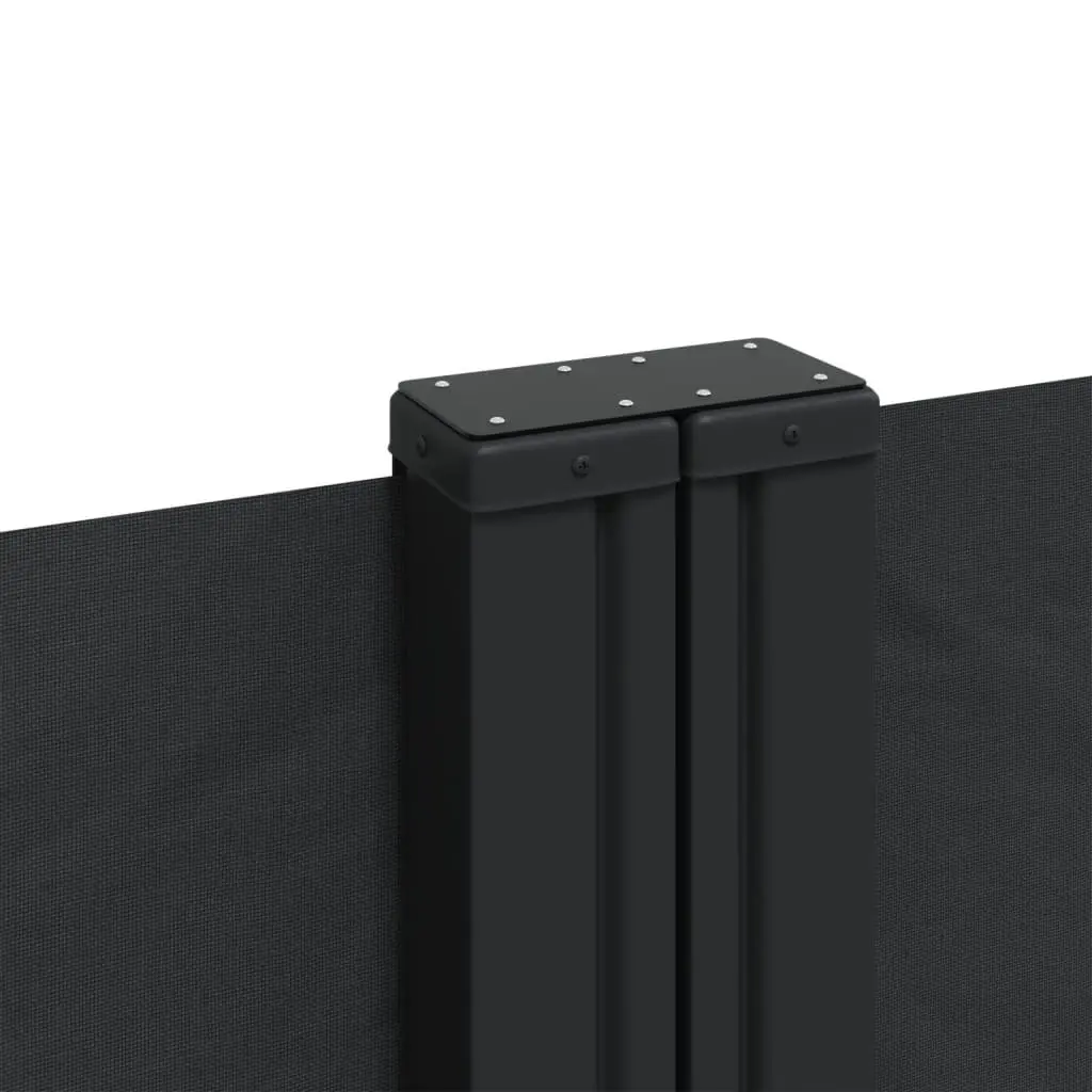 Retractable Side Awning Privacy Screen 160x1000cm Black Garden Patio Balcony