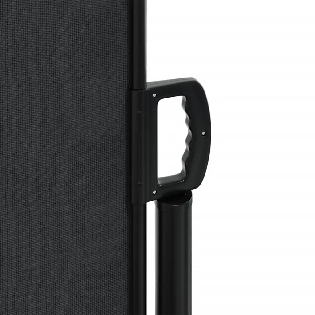 Retractable Side Awning Privacy Screen 160x1000cm Black Garden Patio Balcony