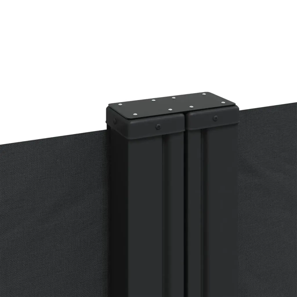 Retractable Side Awning Outdoor Privacy 180x1000cm Black