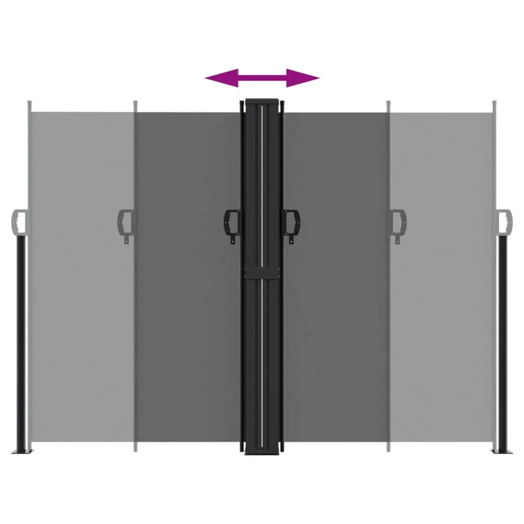 Retractable Side Awning Privacy Screen 180 x 1000 cm Anthracite Outdoor Garden Balcony Terrace Patio