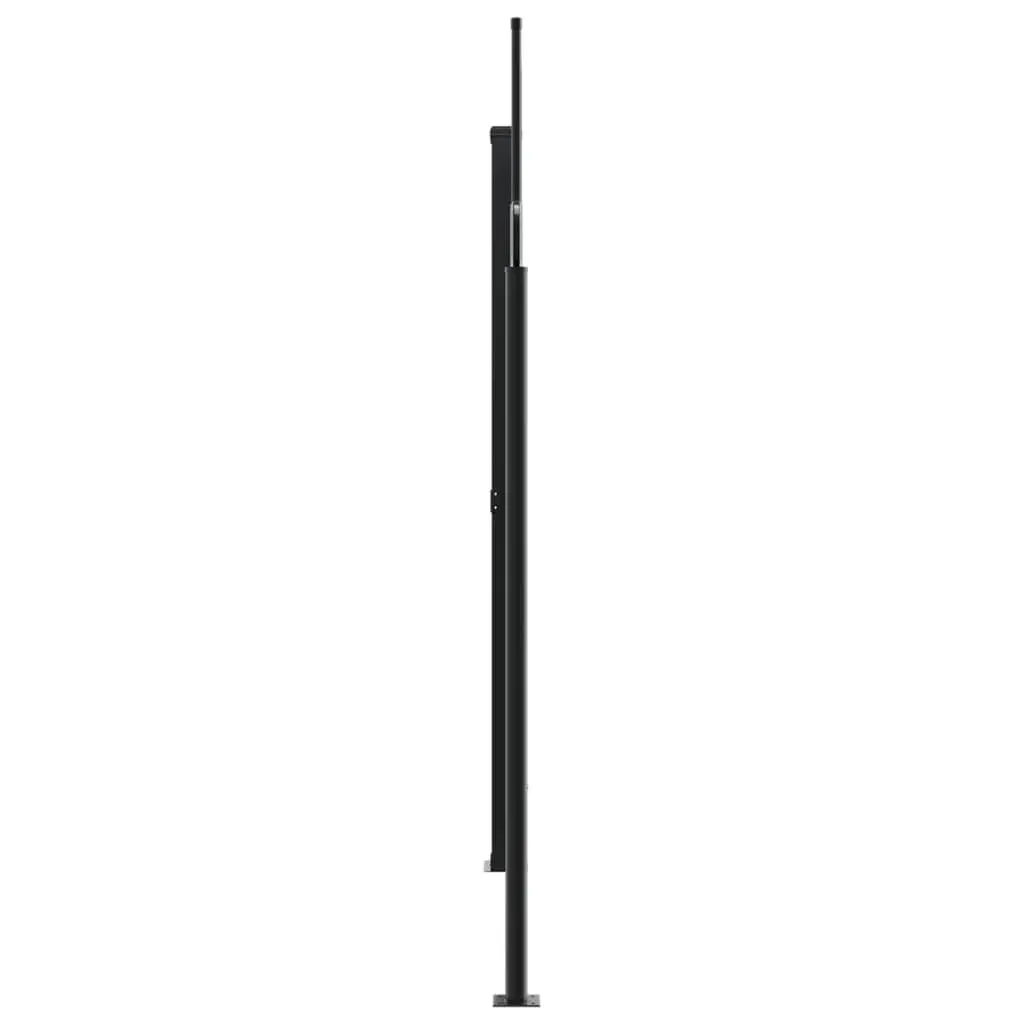Retractable Side Awning Privacy Screen Outdoor Garden Patio Balcony 220 x 1000 cm Black