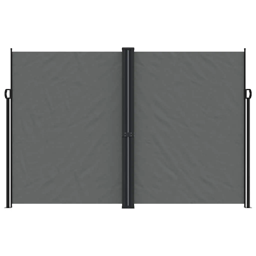 Retractable Side Awning Privacy Screen 220x1000cm Anthracite Outdoor Garden Shade