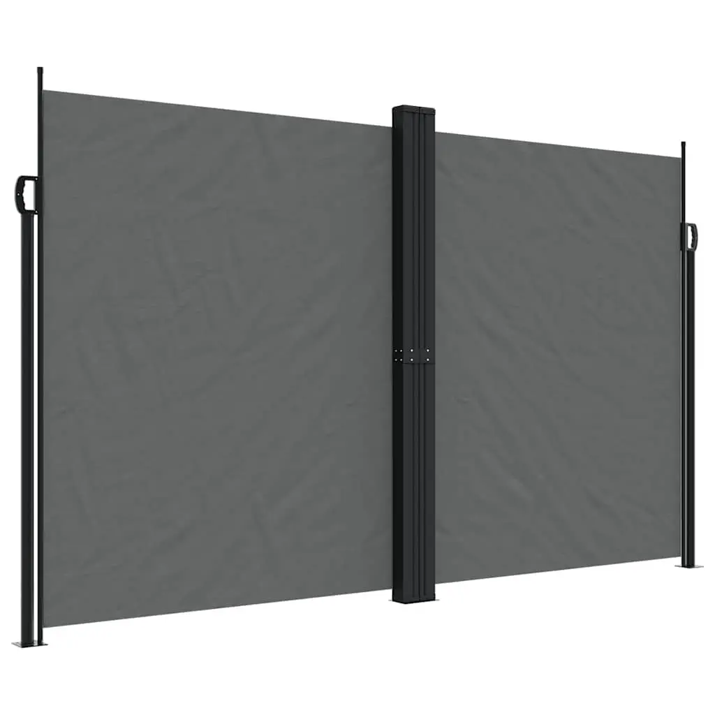 Retractable Awning Outdoor Privacy Screen for Patio Garden 200x1200cm Anthracite