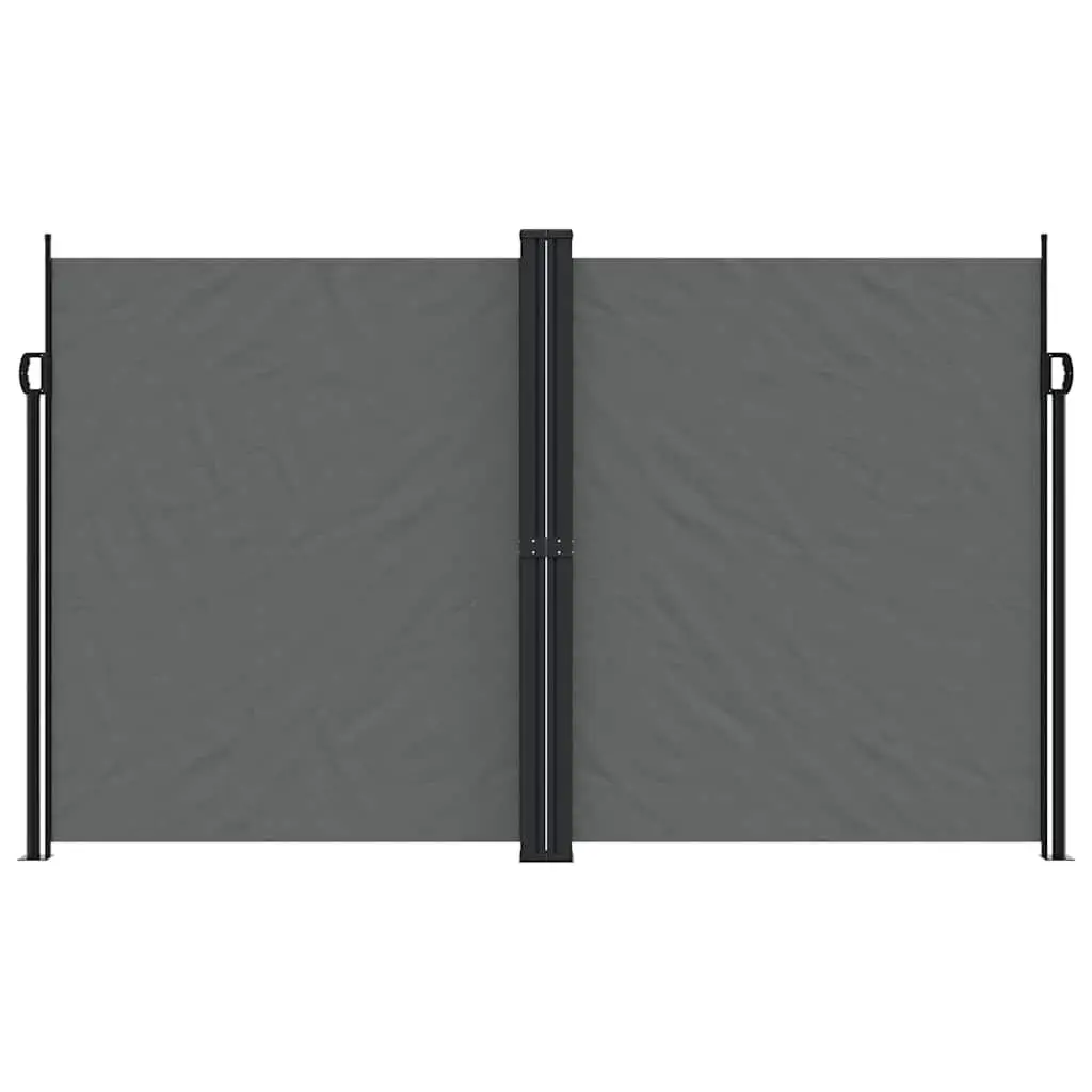 Retractable Awning Outdoor Privacy Screen for Patio Garden 200x1200cm Anthracite