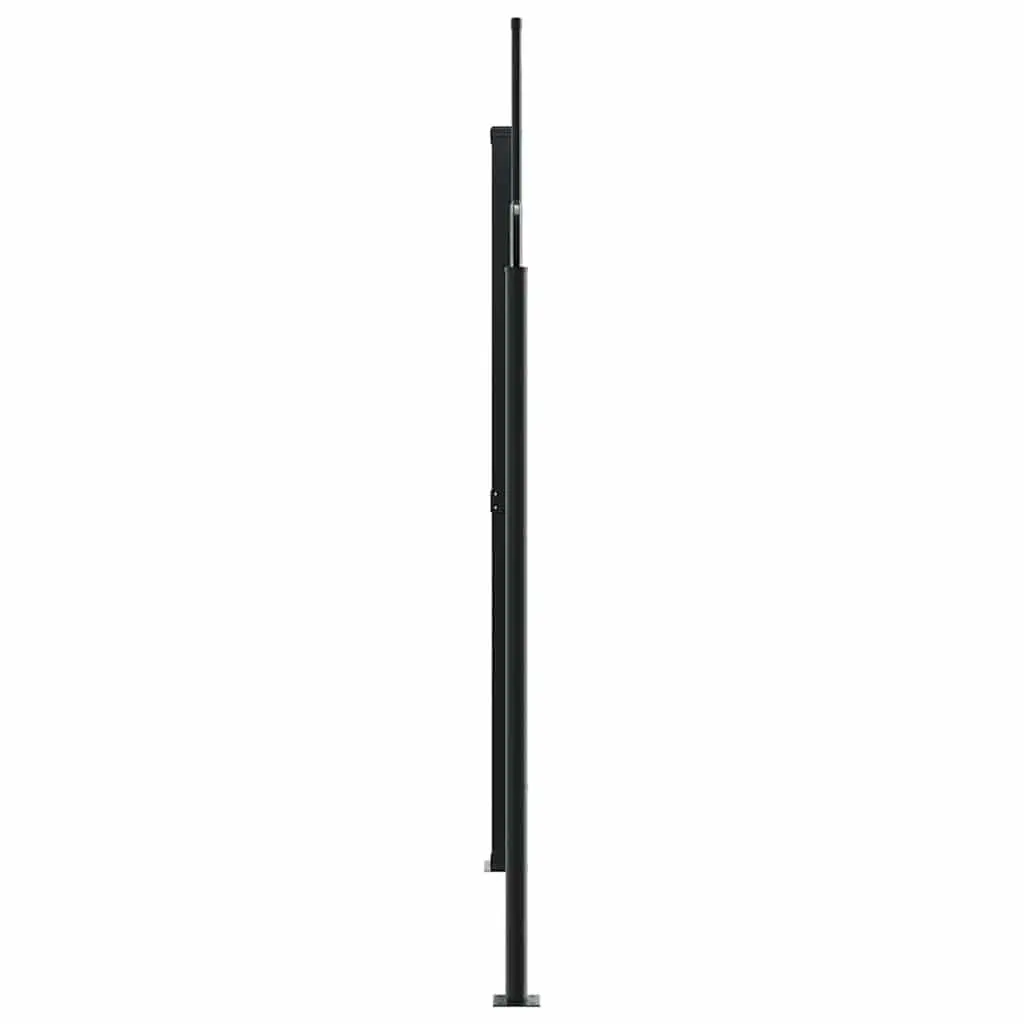Retractable Side Awning Screen Privacy Shade Panel 220x1200cm Black Garden Patio