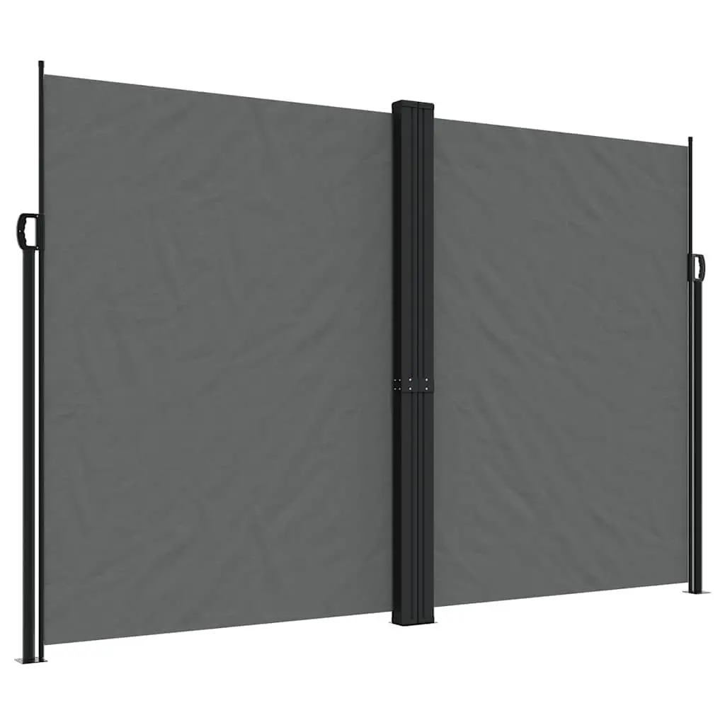 Retractable Side Awning Privacy Screen 220 x 1200 cm Anthracite Outdoor Indoor Garden Patio Balcony