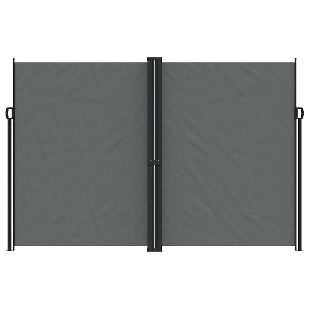 Retractable Side Awning Privacy Screen 220 x 1200 cm Anthracite Outdoor Indoor Garden Patio Balcony