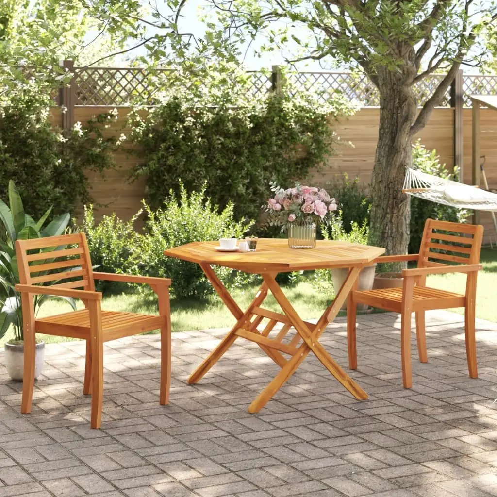 Brown Folding Garden Table with Rustic Charm