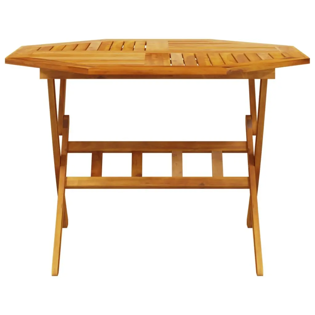 Brown Folding Garden Table with Rustic Charm