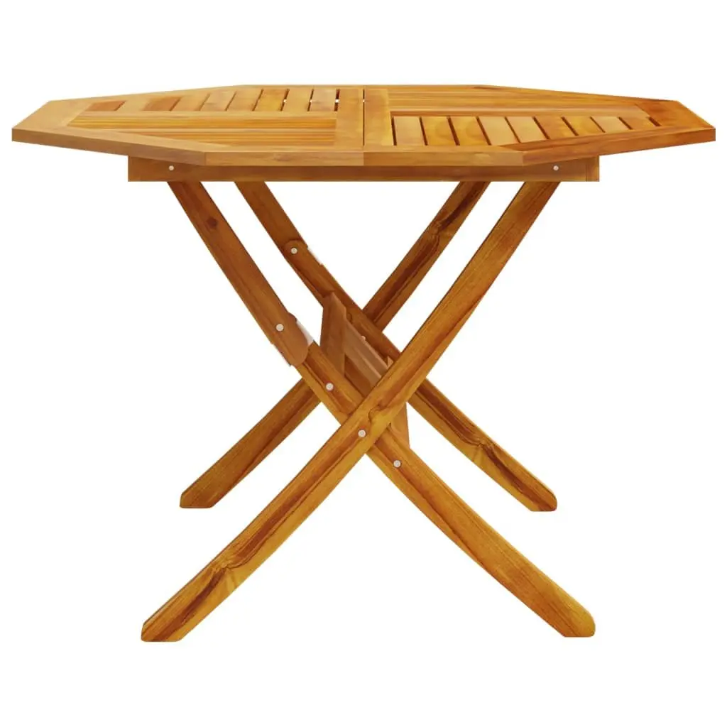 Brown Folding Garden Table with Rustic Charm