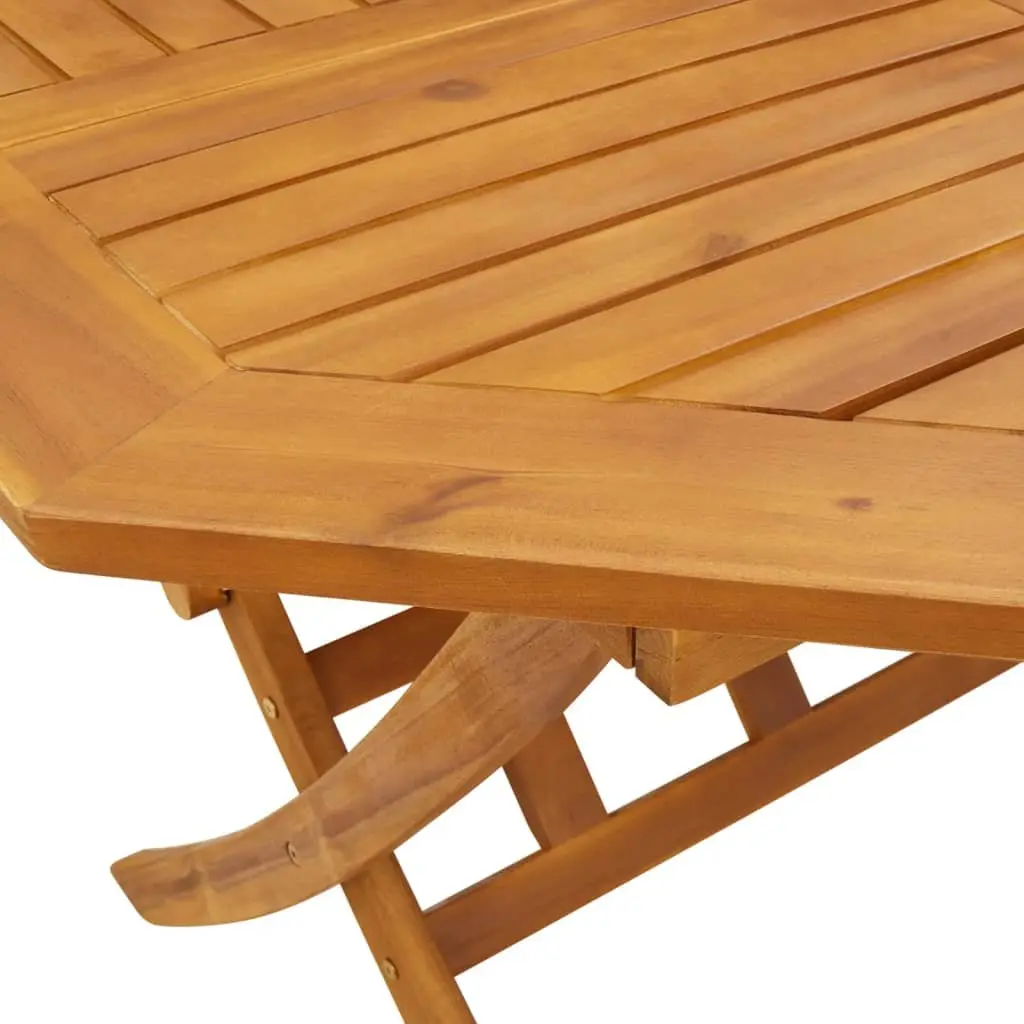 Brown Folding Garden Table with Rustic Charm