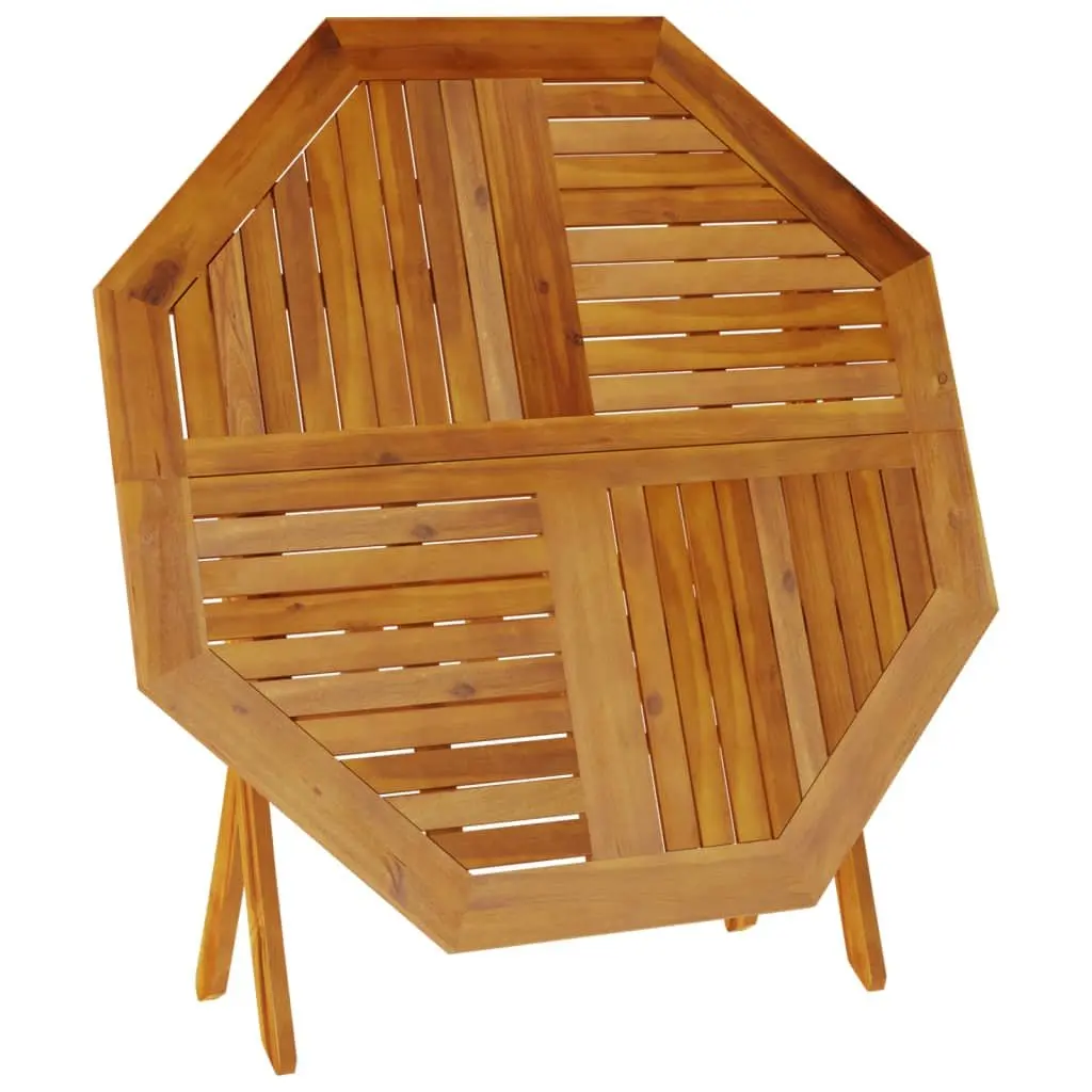 Brown Folding Garden Table with Rustic Charm