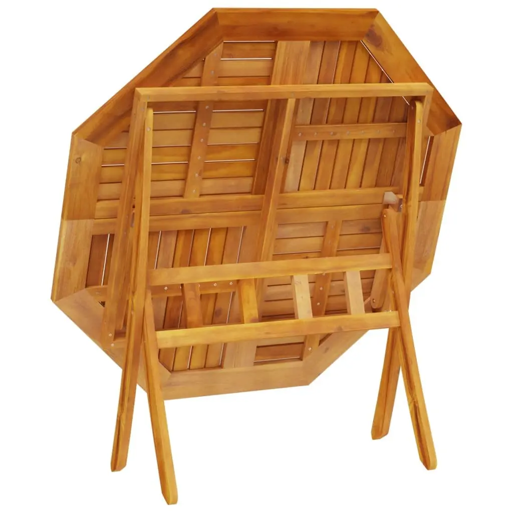 Brown Folding Garden Table with Rustic Charm
