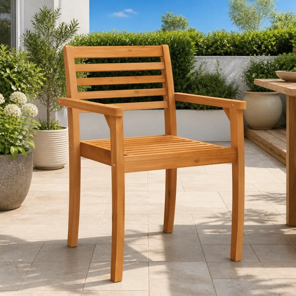 Brown Wooden Outdoor Chairs
