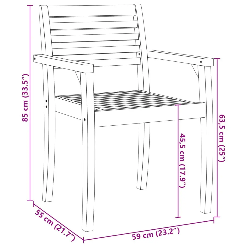 Brown Wooden Outdoor Chairs