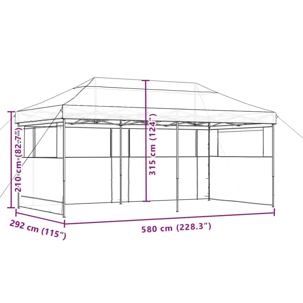 Pop-Up Party Tent Outdoor Gazebo Canopy Green 3 Sidewalls