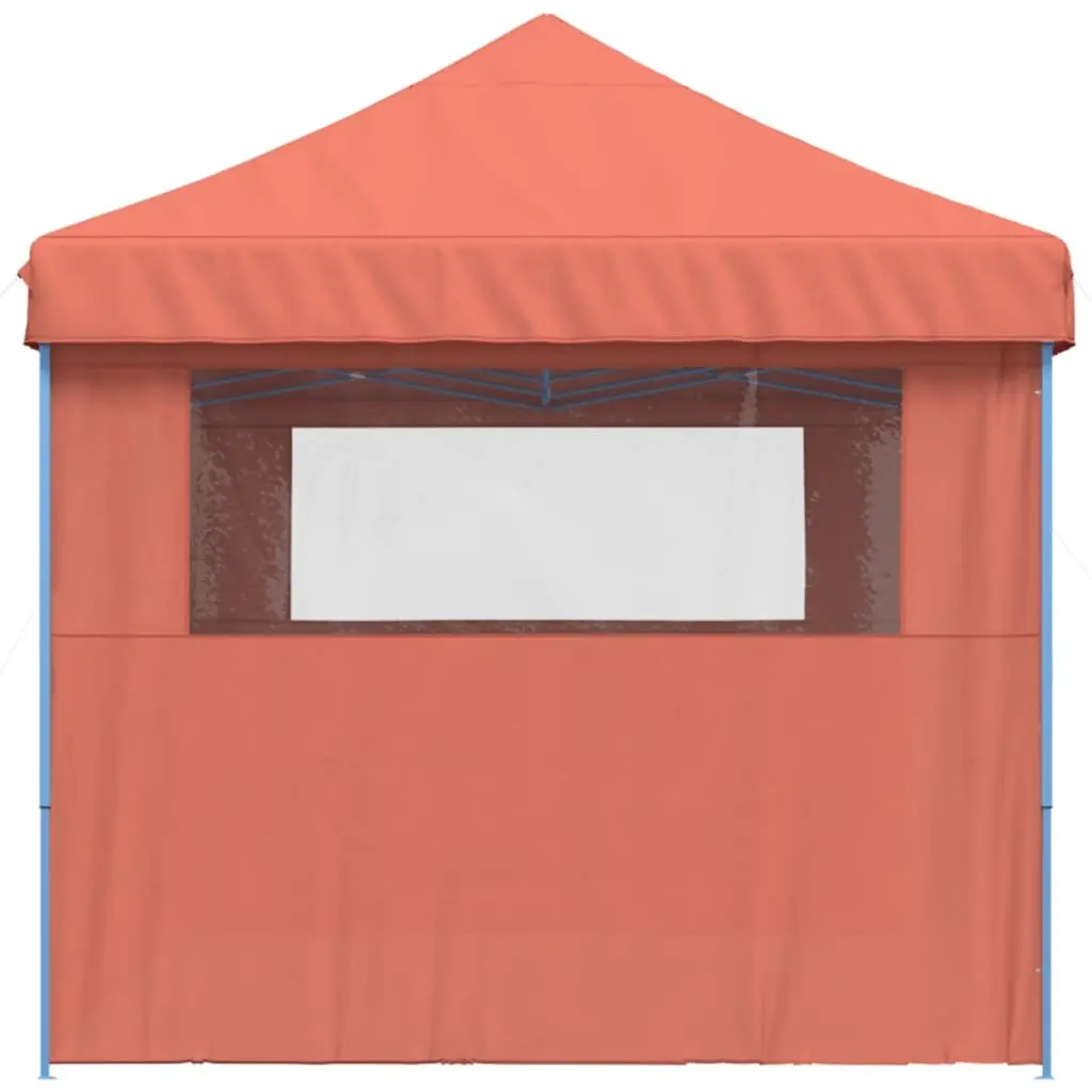 Foldable Pop-Up Party Tent Outdoor Gazebo 3 Sidewalls Orange