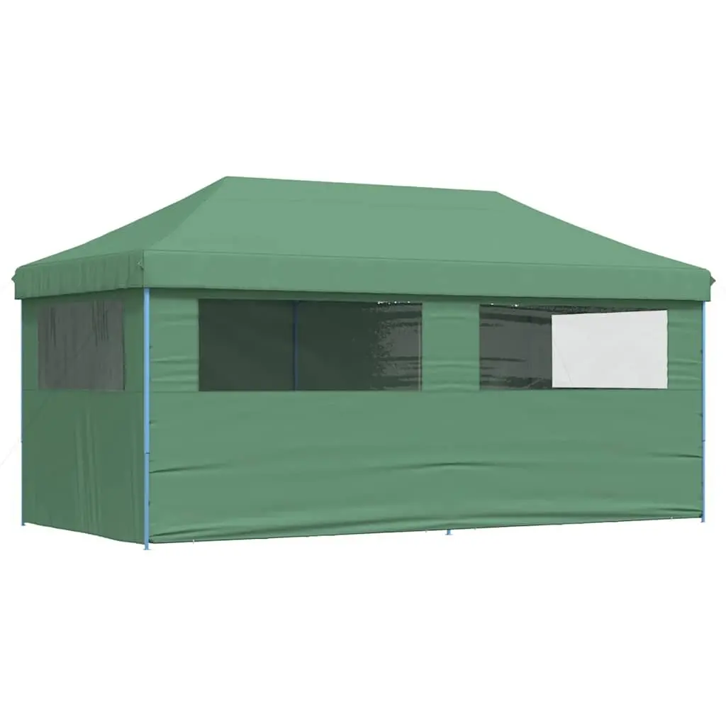 Pop-Up Party Tent Green Outdoor Gazebo 4 Sidewalls