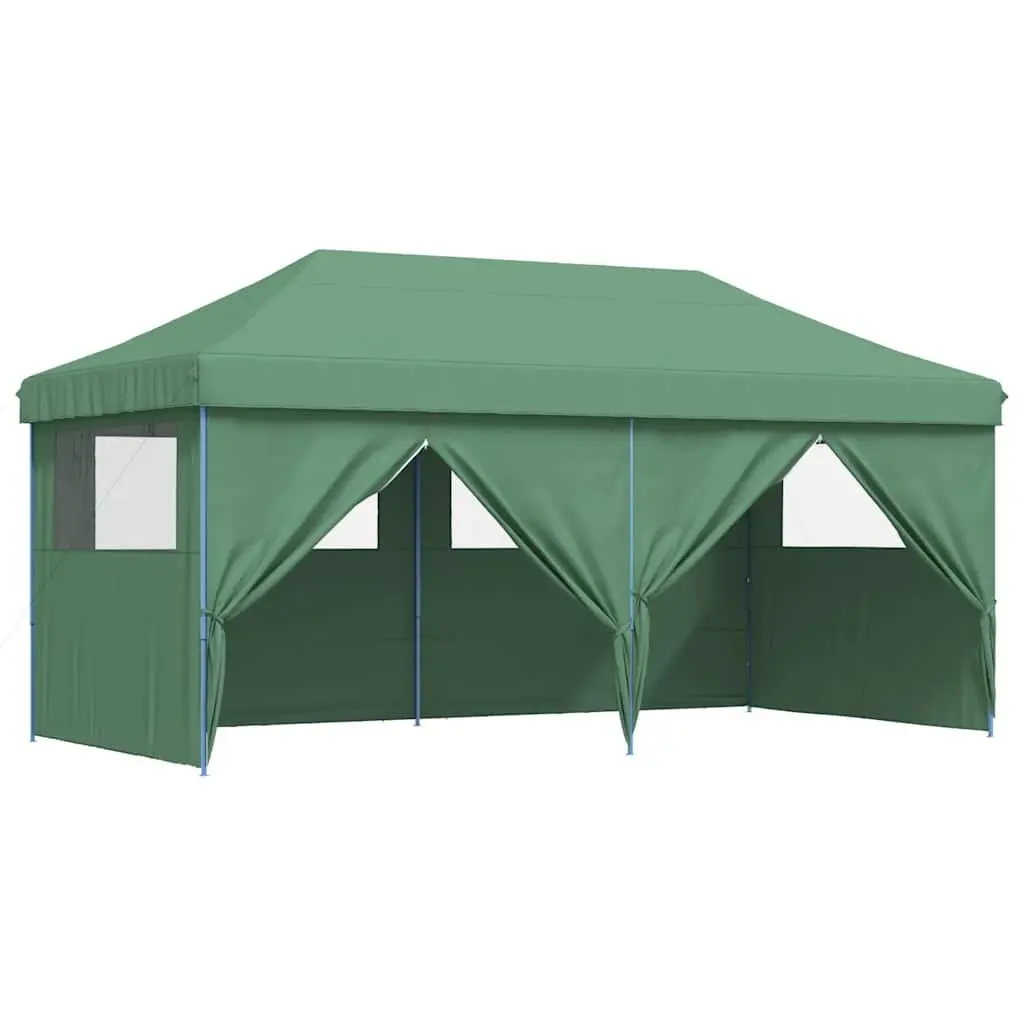 Pop-Up Party Tent Green Outdoor Gazebo 4 Sidewalls