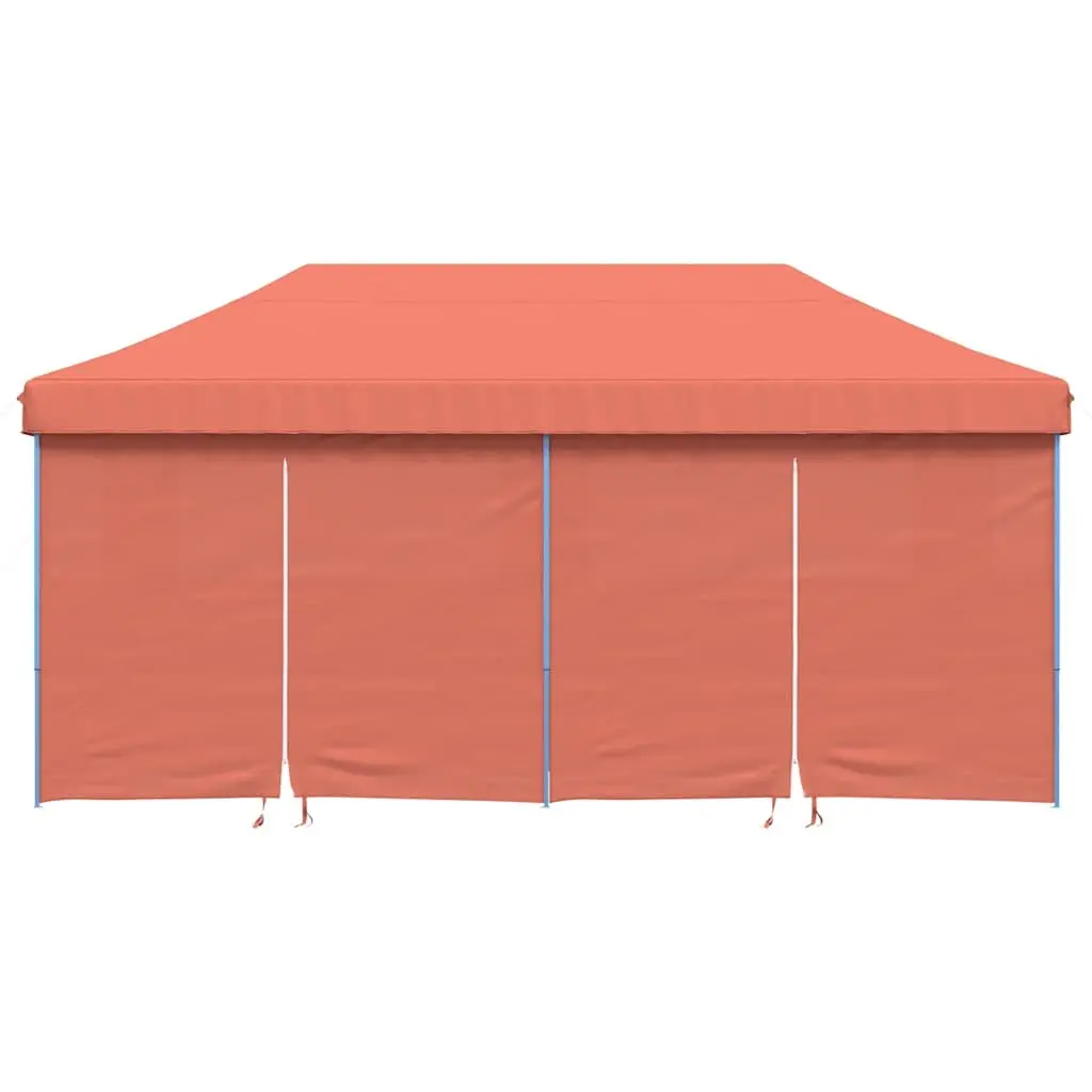 Foldable Pop-Up Party Tent Outdoor Event Canopy Orange 4 Sidewalls