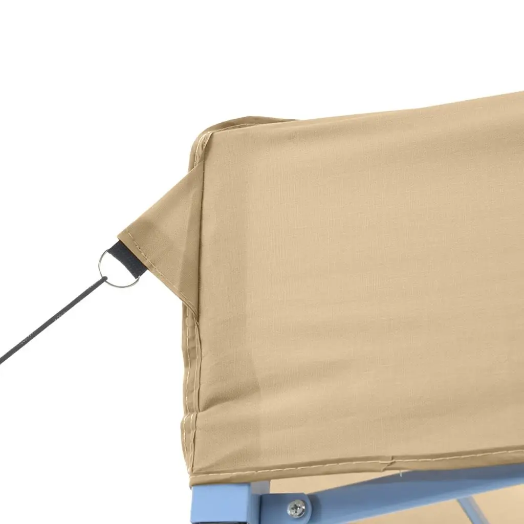 Foldable Pop-Up Party Tent Outdoor Canopy 4 Sidewalls Beige