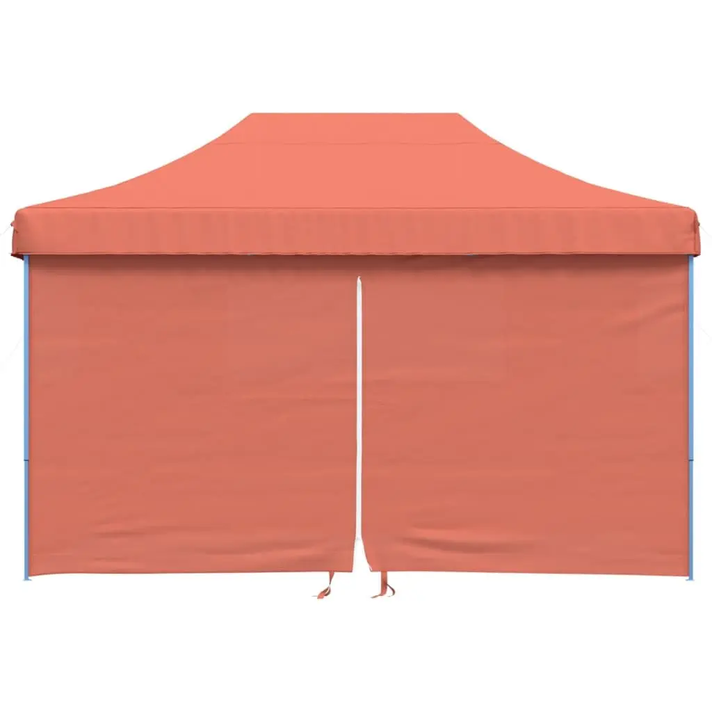 Foldable Pop-Up Party Tent Outdoor Canopy Gazebo 4 Sidewalls Orange