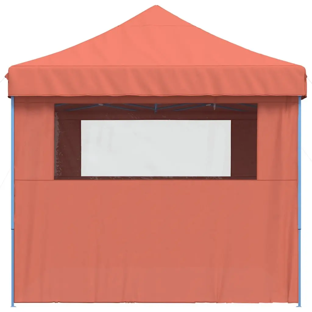 Foldable Pop-Up Party Tent Outdoor Canopy Gazebo 4 Sidewalls Orange