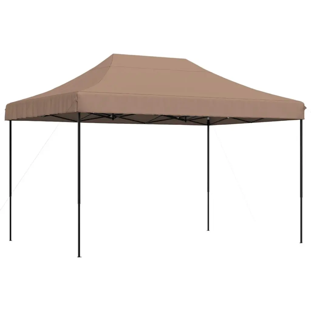 Foldable Party Tent Outdoor Gazebo 410 x 279 x 315 cm Brown