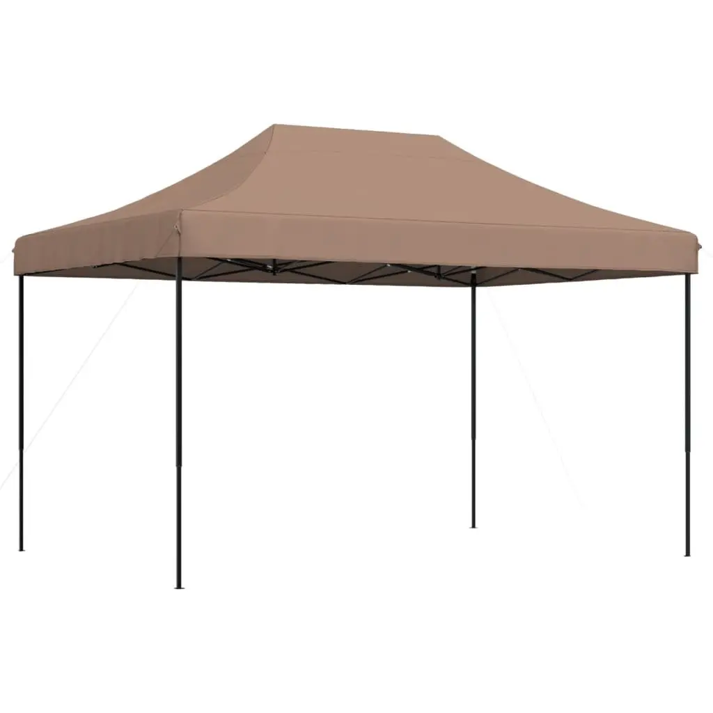 Foldable Party Tent Outdoor Gazebo 410 x 279 x 315 cm Brown