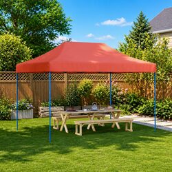 Reliable Foldable Party Tent in Orange for Your Outdoor Needs