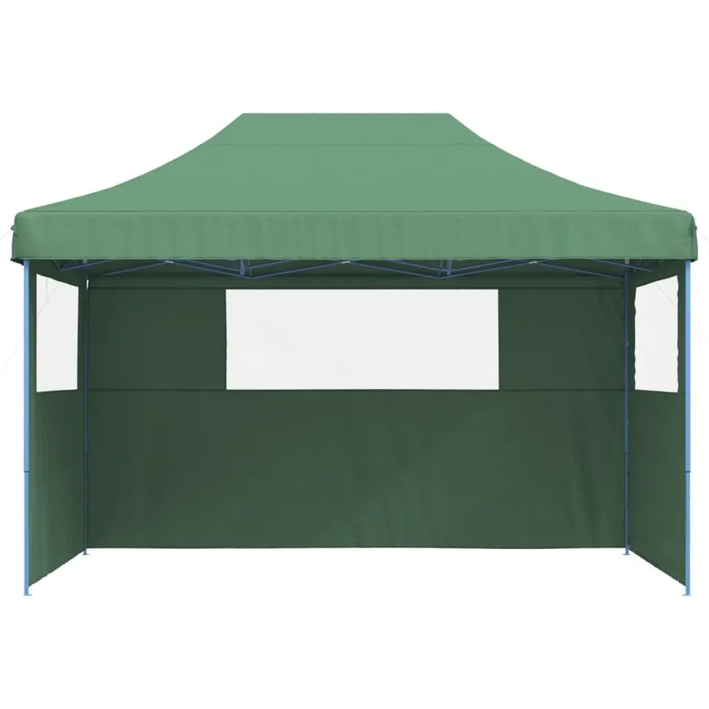 Foldable Pop-Up Party Tent Outdoor Gazebo 3 Sidewalls Green