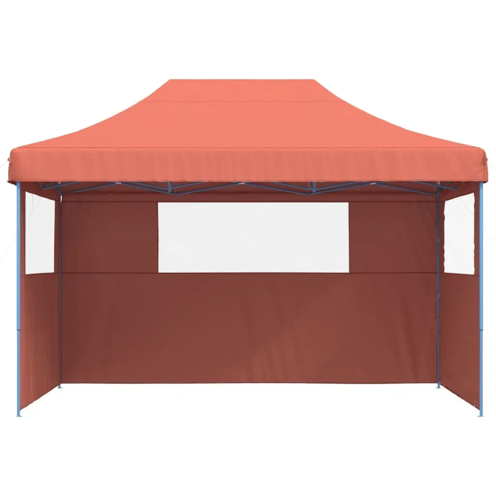 Pop-Up Party Tent Outdoor Gazebo Canopy 3 Sidewalls Orange
