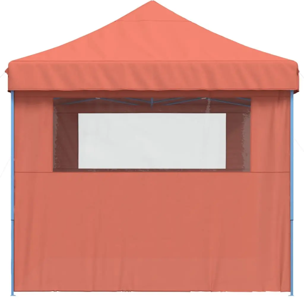 Pop-Up Party Tent Outdoor Gazebo Canopy 3 Sidewalls Orange