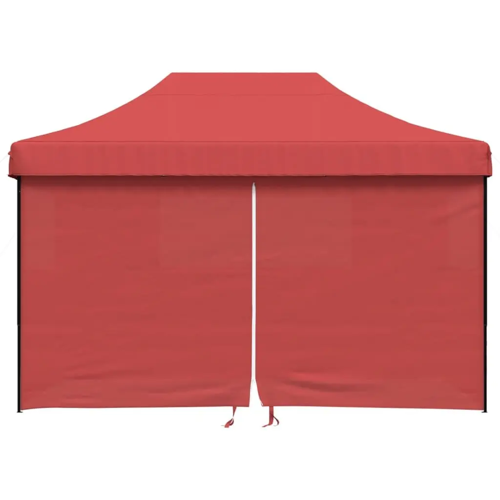 Foldable Pop-Up Party Tent Outdoor Event Gazebo 4 Sidewalls Red