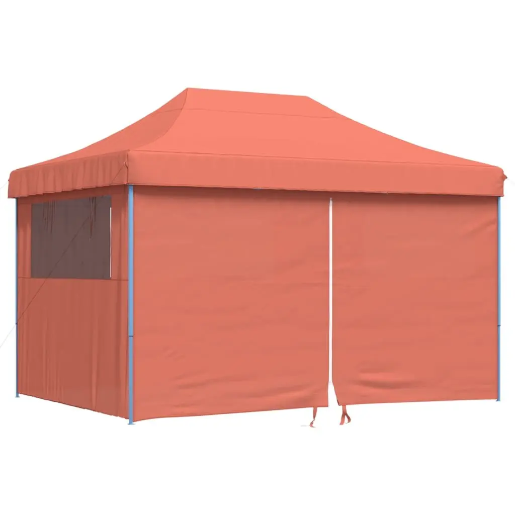 Foldable Pop-Up Party Tent Outdoor Event Gazebo Orange 4 Sidewalls