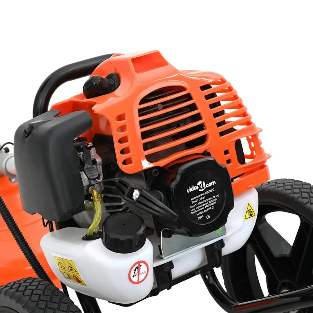 Brush Cutter Grass Trimmer 52cc Engine with Wheels Garden Tool