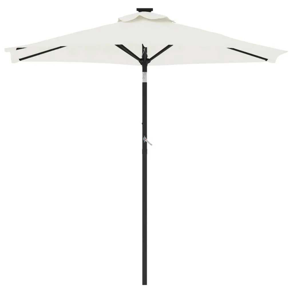 Garden Parasol Sun Shade Crank Tilt 225x225x212cm White