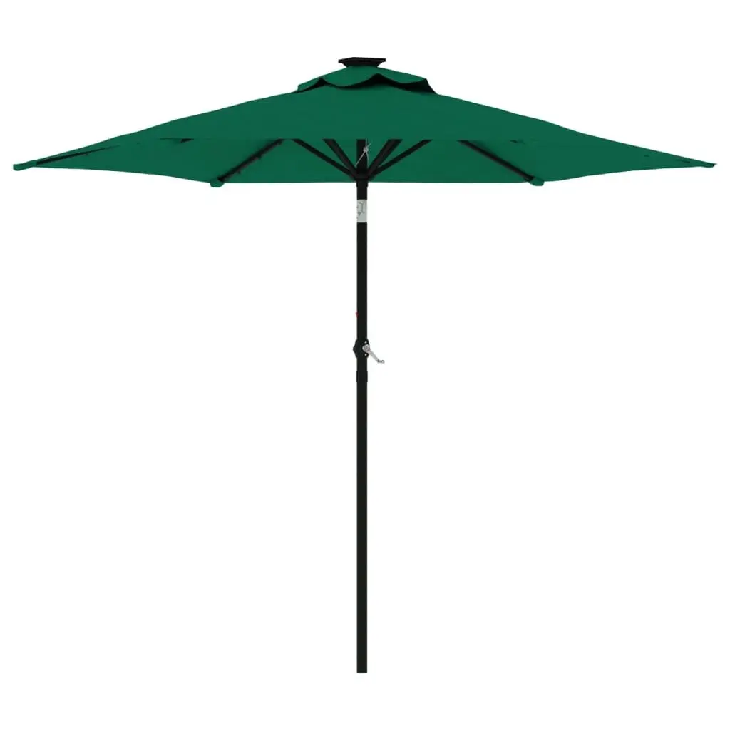 Outdoor Garden Umbrella Crank and Tilt Shade Green 225x225x212cm