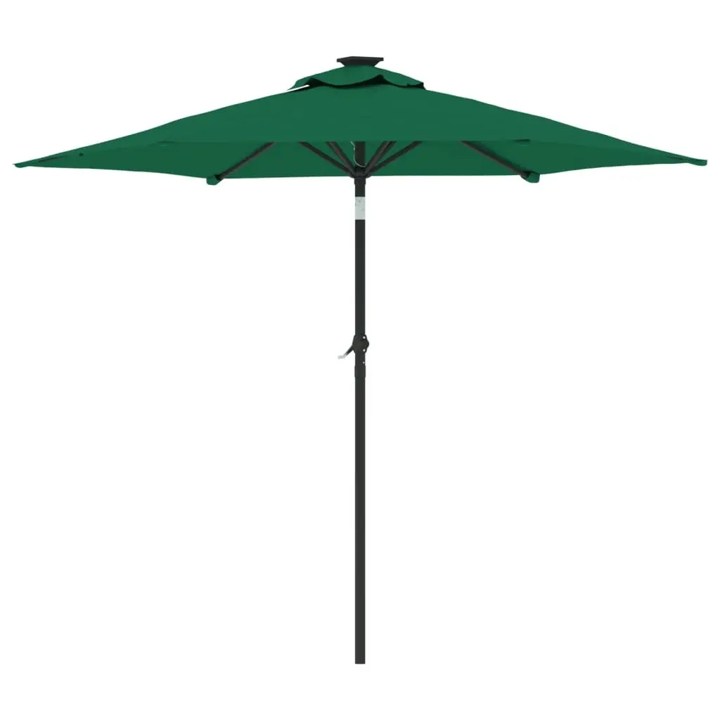 Outdoor Garden Umbrella Crank and Tilt Shade Green 225x225x212cm