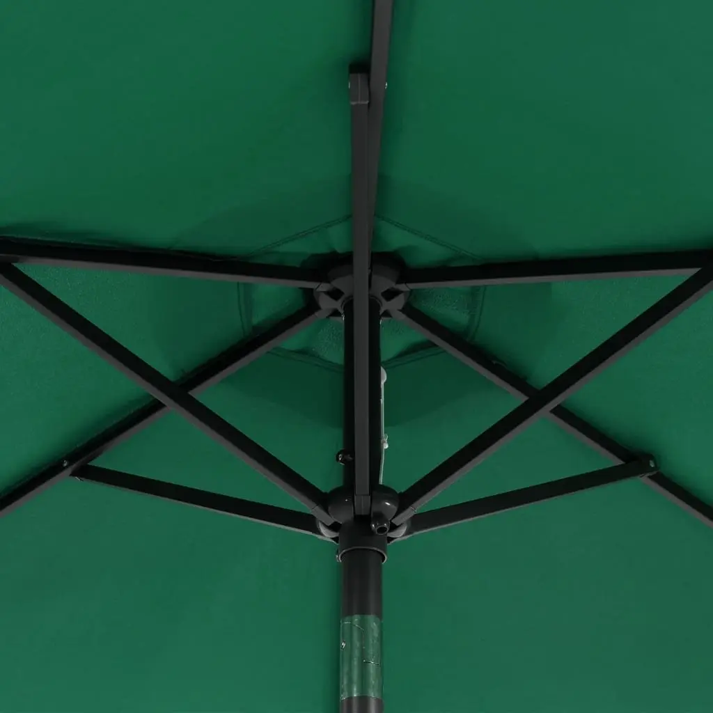 Outdoor Garden Umbrella Crank and Tilt Shade Green 225x225x212cm
