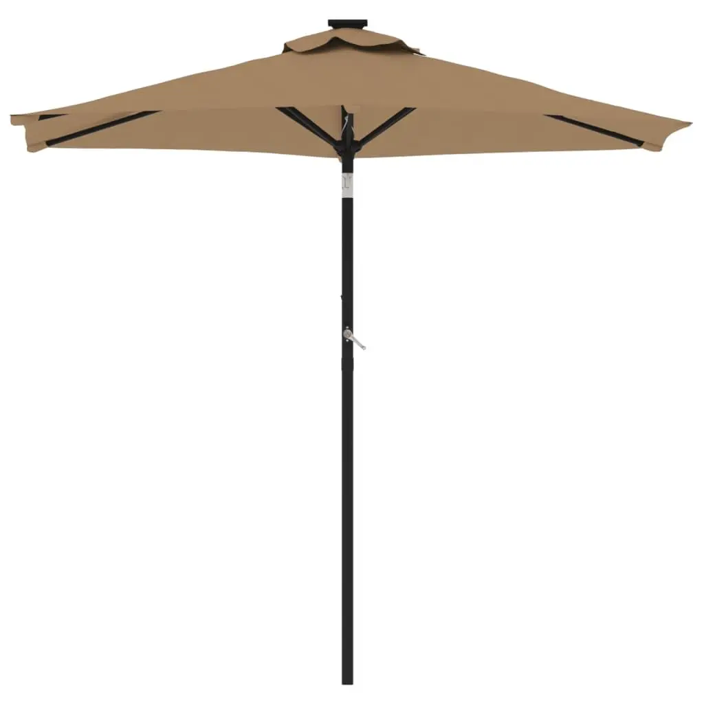 Garden Parasol Sun Shade Outdoor Umbrella 225 x 225 cm Taupe Square Crank Tilt