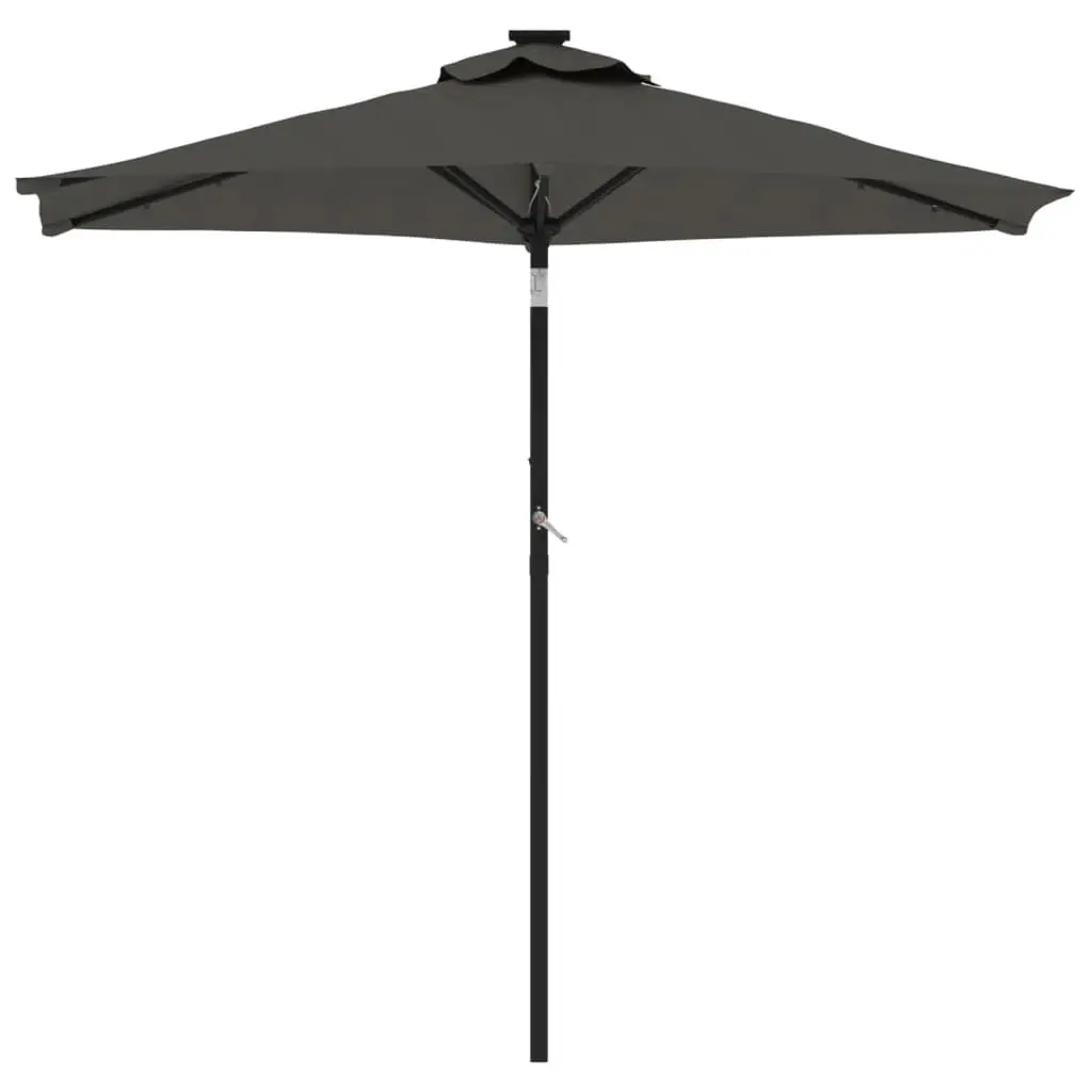 Garden Parasol Shade with LED Lights 225x225x212cm Anthracite
