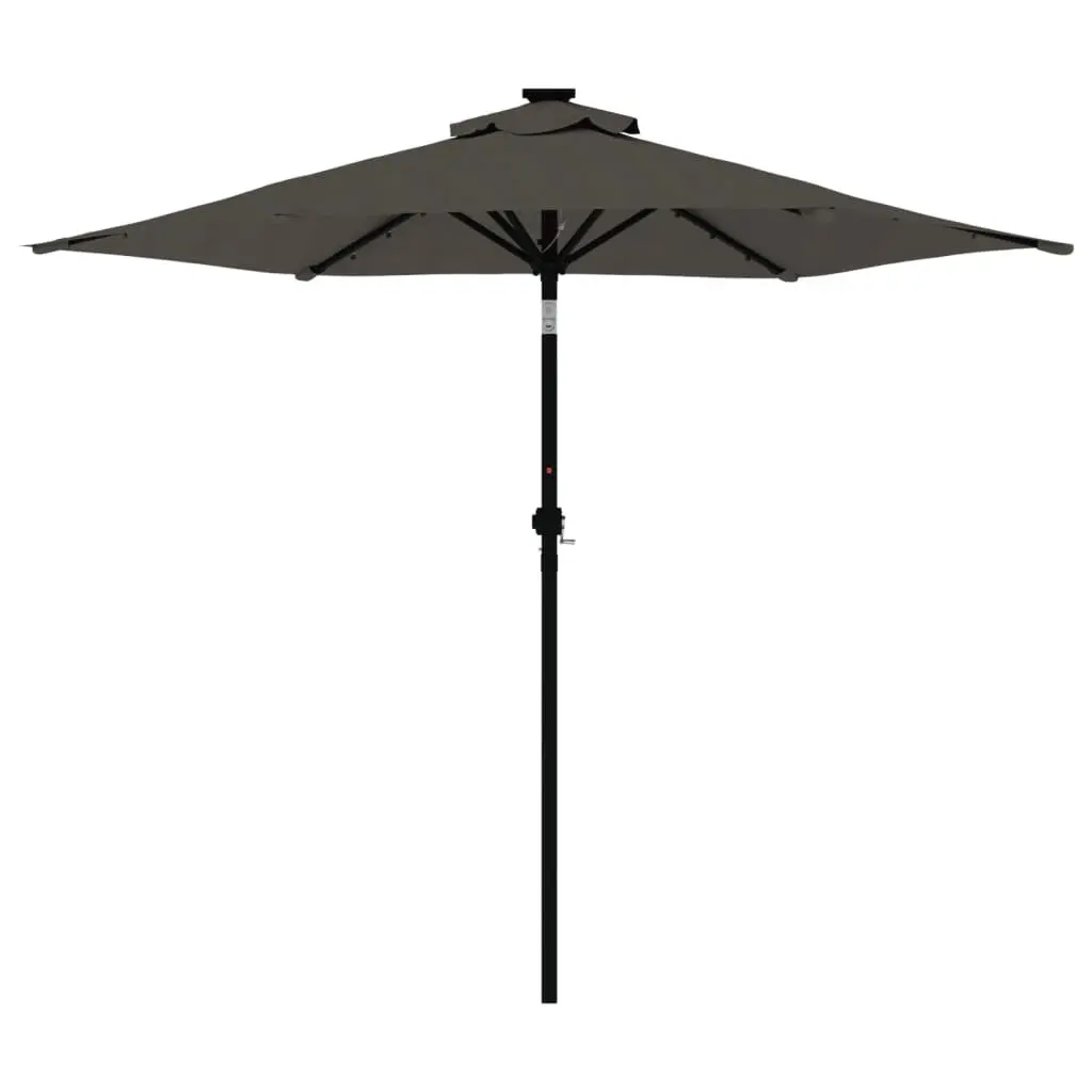 Garden Parasol Shade with LED Lights 225x225x212cm Anthracite