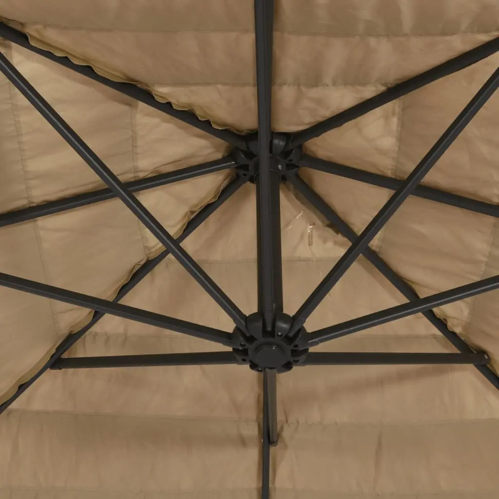Garden Parasol Outdoor Sun Shade Umbrella 246x246x230cm Brown