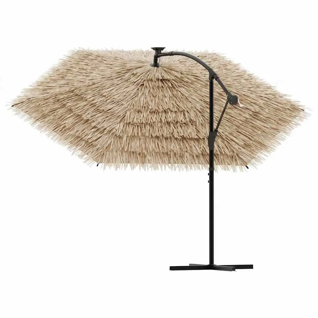 Garden Parasol Sun Shade Outdoor Umbrella Brown 269cm Patio Sunshade