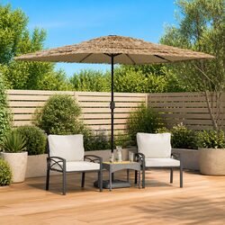 Reliable Brown Garden Umbrella for Outdoor Use