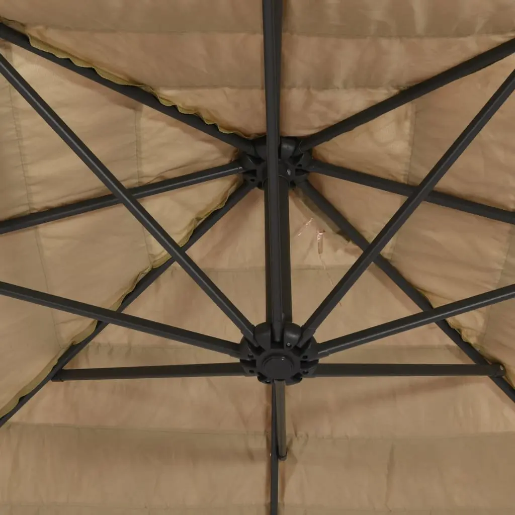 Garden Parasol Sun Shade Protection 268cm Brown