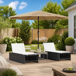 Reliable and Affordable Brown Garden Parasol Umbrella