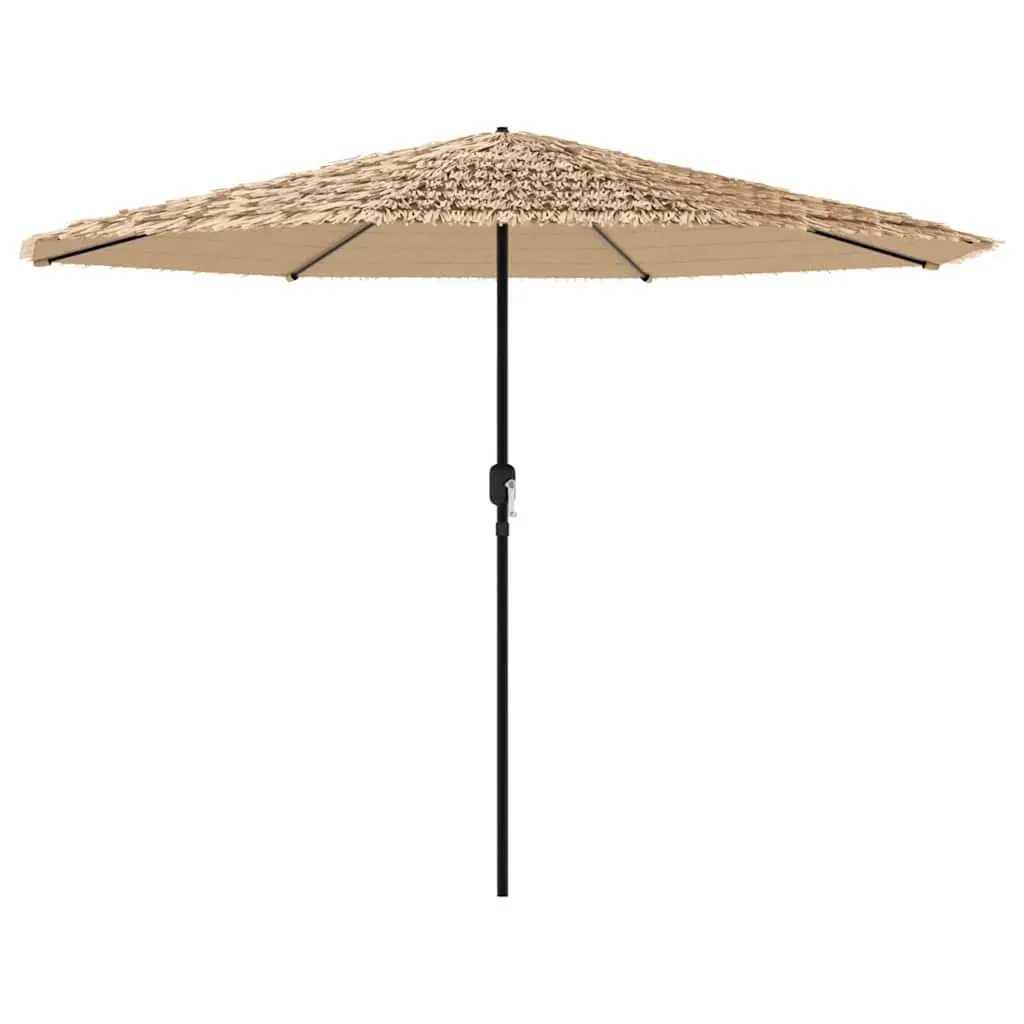 Garden Parasol Sun Shade Crank 324x324x247cm Brown Steel Pole