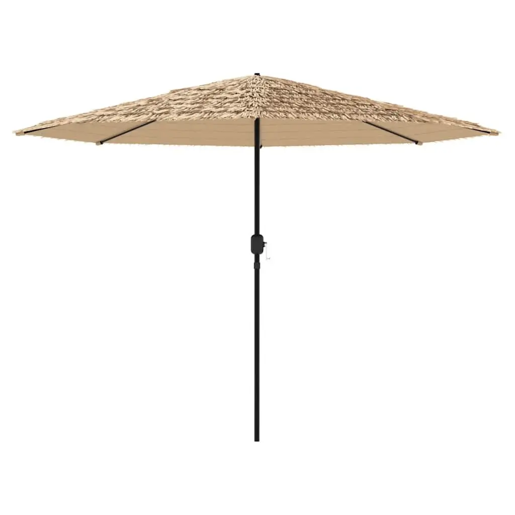 Garden Parasol Sun Shade Crank 324x324x247cm Brown Steel Pole